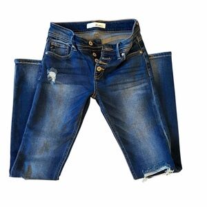 KanCan Dark Blue Denim Skinny Jeans (Size 24)